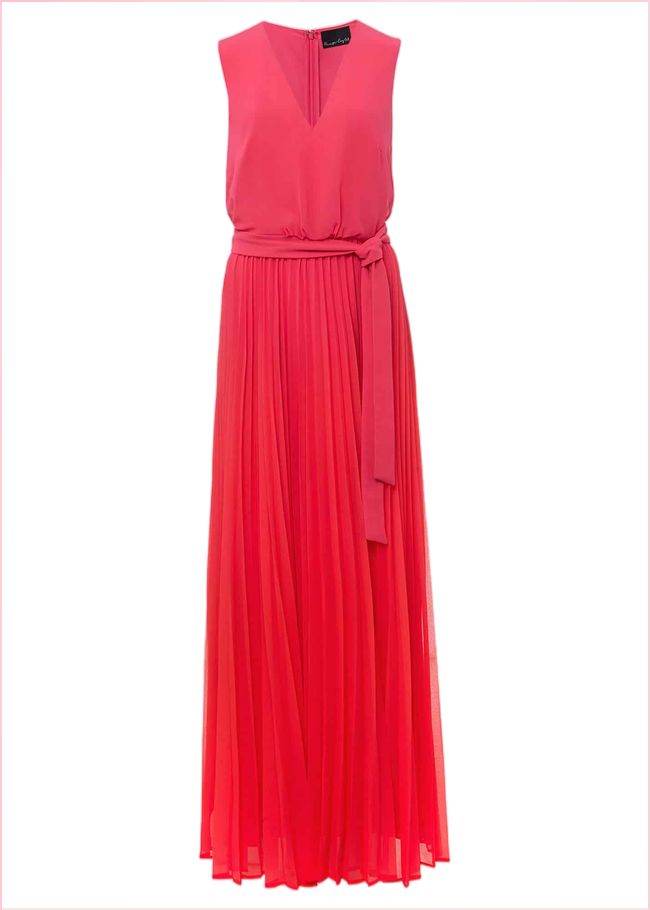  Piper Ombre Pleated Dress Red/Pink 221563794