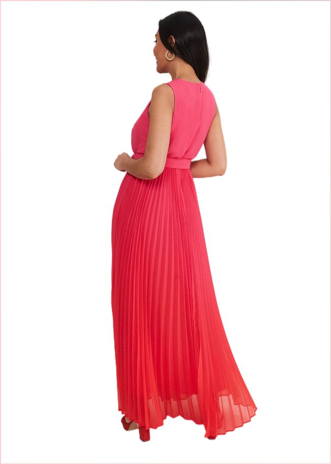  Petite Piper Ombre Maxi Dress Red/Pink 221564794