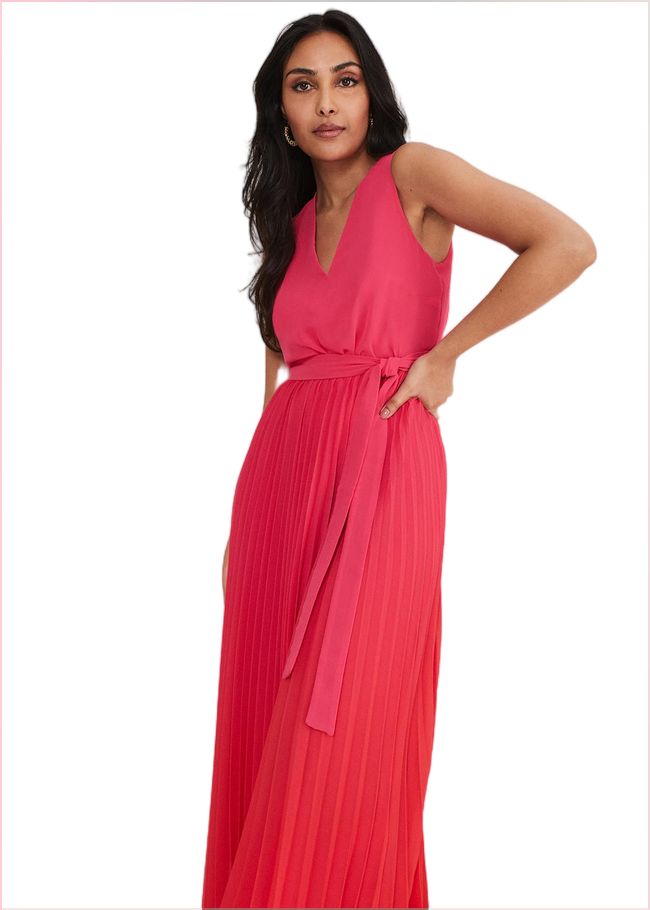  Petite Piper Ombre Maxi Dress Red/Pink 221564794