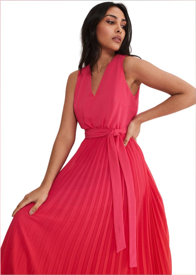  Petite Piper Ombre Maxi Dress Red/Pink 221564794