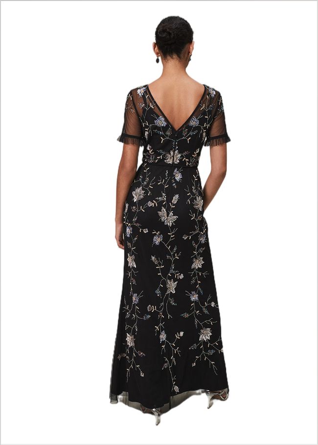  Sierra Sequin Floral Dress Black 221572050