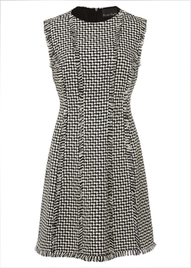  Arie Tweed Mini Dress Black/White 221573725