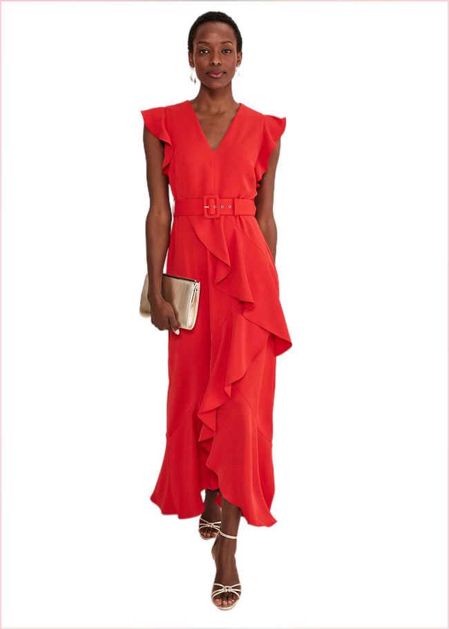  Phoebe Frill Maxi Dress Fire 221582240