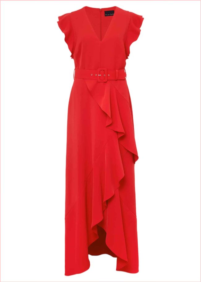  Phoebe Frill Maxi Dress Fire 221582240