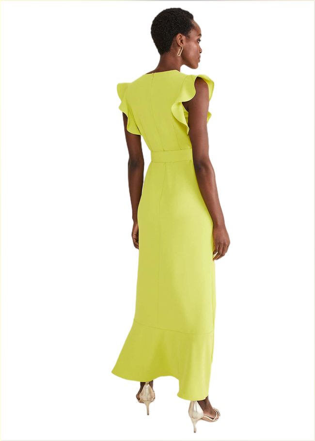  Phoebe Frill Maxi Dress Lime 221584967