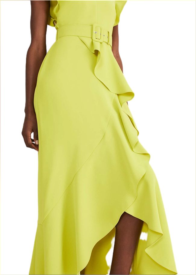  Phoebe Frill Maxi Dress Lime 221584967