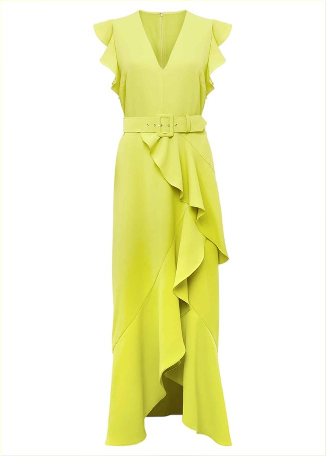  Phoebe Frill Maxi Dress Lime 221584967