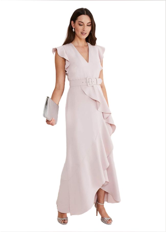  Phoebe Frill Maxi Dress Powder Pink 221586339