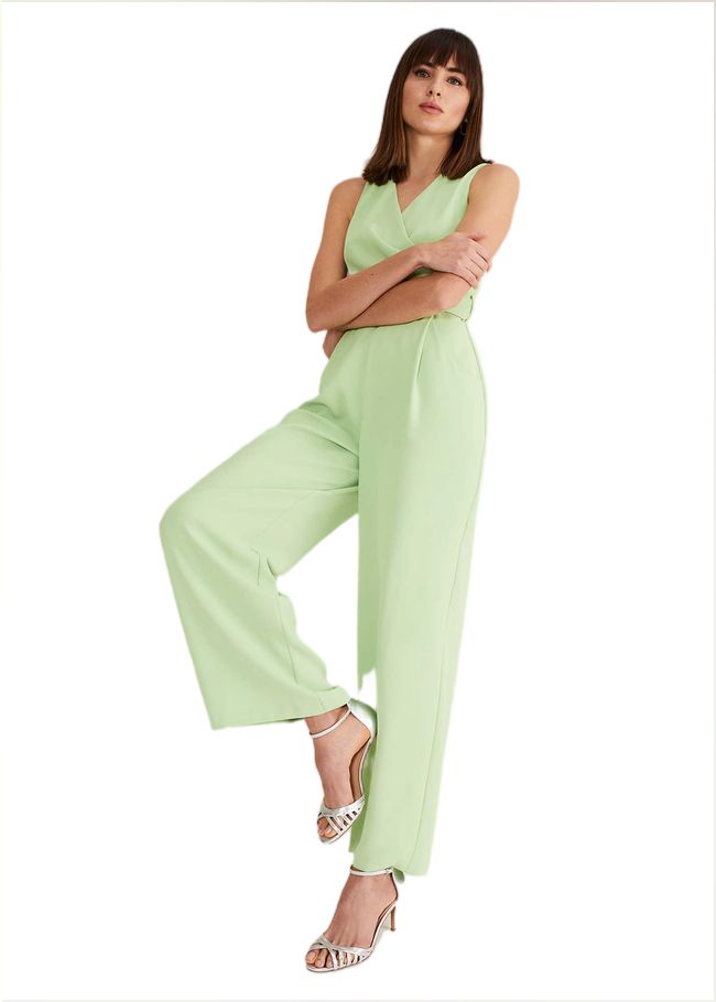  Lissia Green Wide Leg Jumpsuit Apple Green 221589099