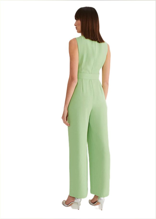  Lissia Green Wide Leg Jumpsuit Apple Green 221589099