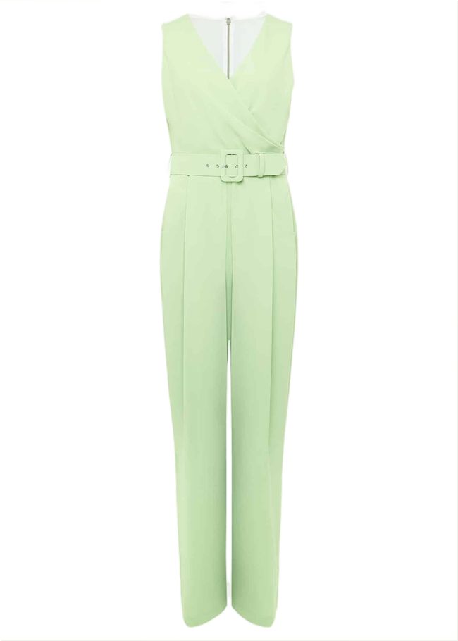  Lissia Green Wide Leg Jumpsuit Apple Green 221589099