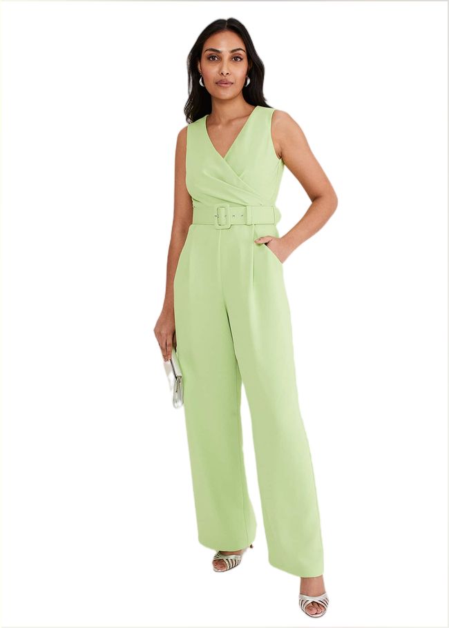  Petite Lissia Green Wide Leg Jumpsuit Apple Green 221590099