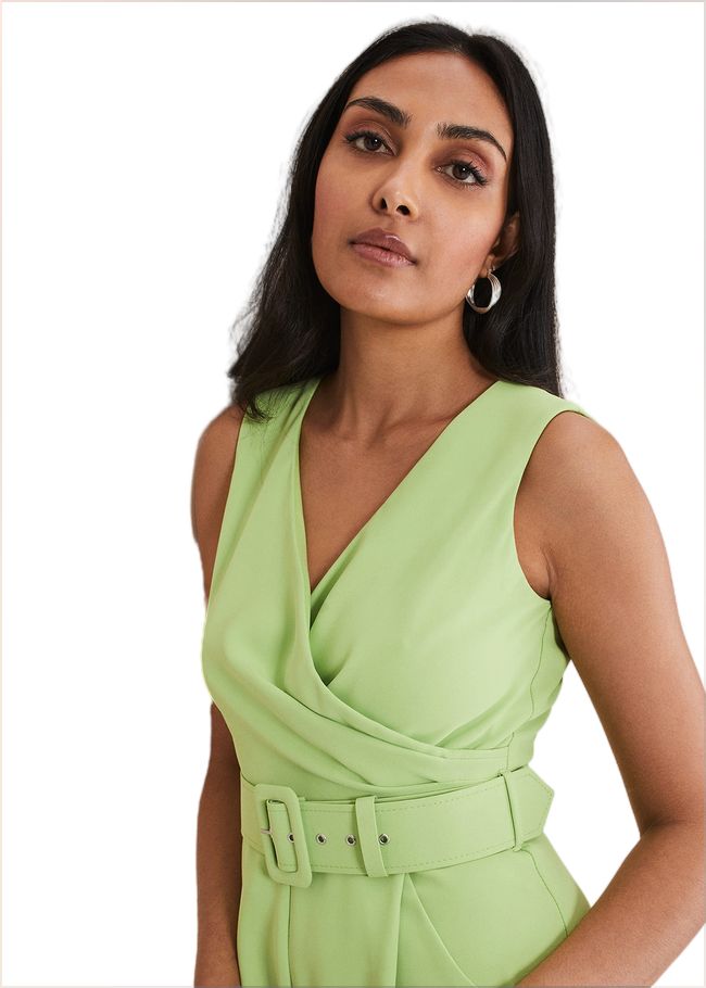  Petite Lissia Green Wide Leg Jumpsuit Apple Green 221590099