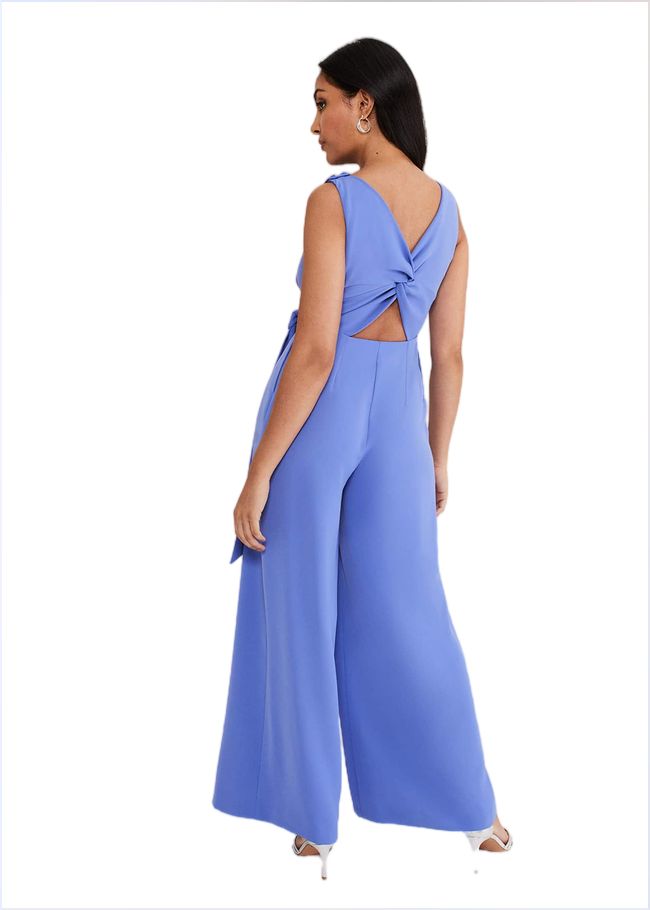  Petite Elaina Blue Wide Leg Jumpsuit Foxglove Blue 221594418