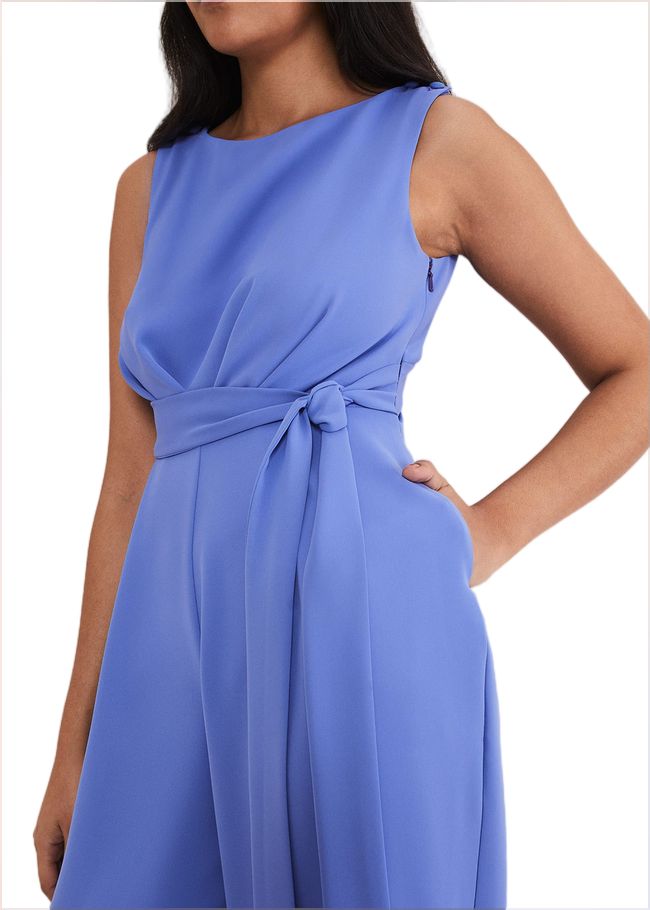  Petite Elaina Blue Wide Leg Jumpsuit Foxglove Blue 221594418