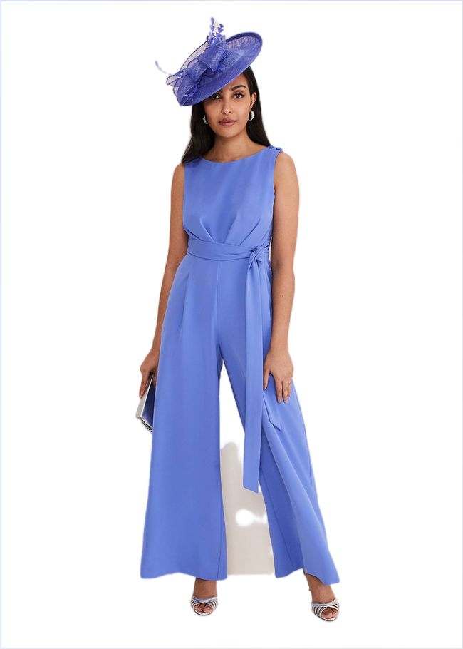  Petite Elaina Blue Wide Leg Jumpsuit Foxglove Blue 221594418