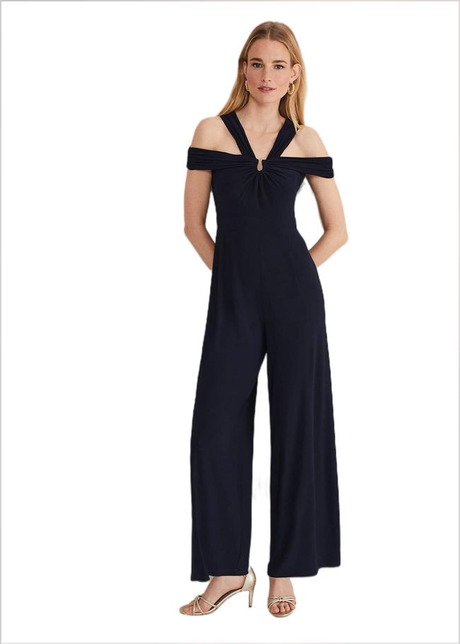  Dulce Off Shoulder Jumpsuit French Navy 221595629