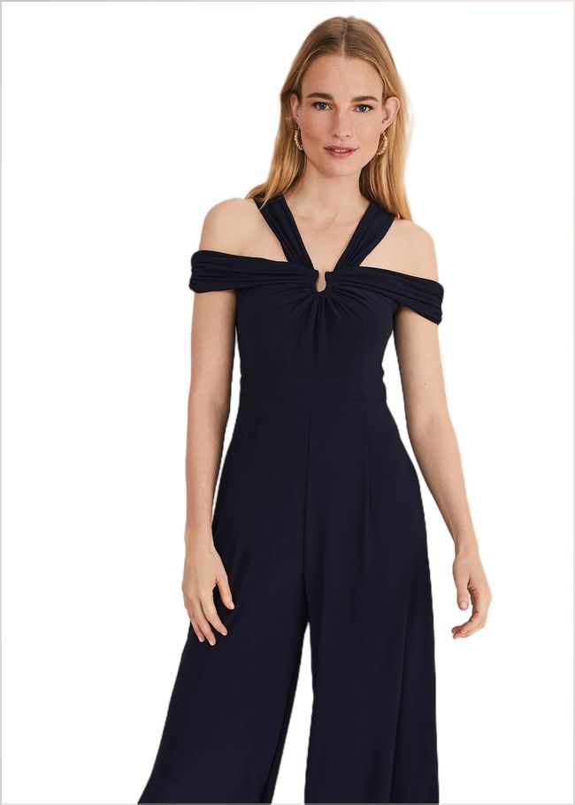  Dulce Off Shoulder Jumpsuit French Navy 221595629