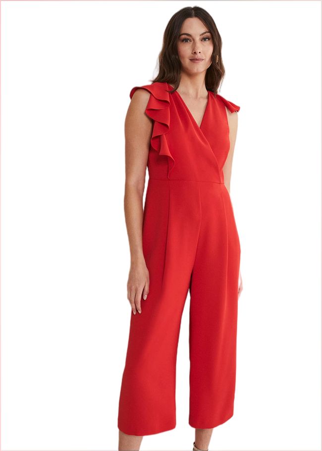  Nicky Ruffle Jumpsuit Fire 221602240