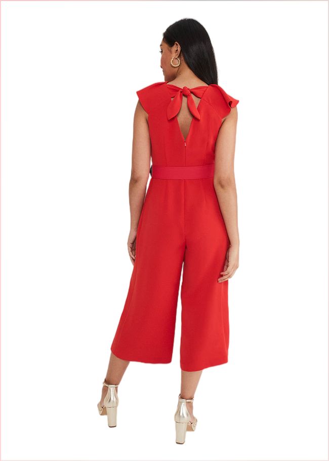  Petite Nicky Ruffle Jumpsuit Fire 221603240