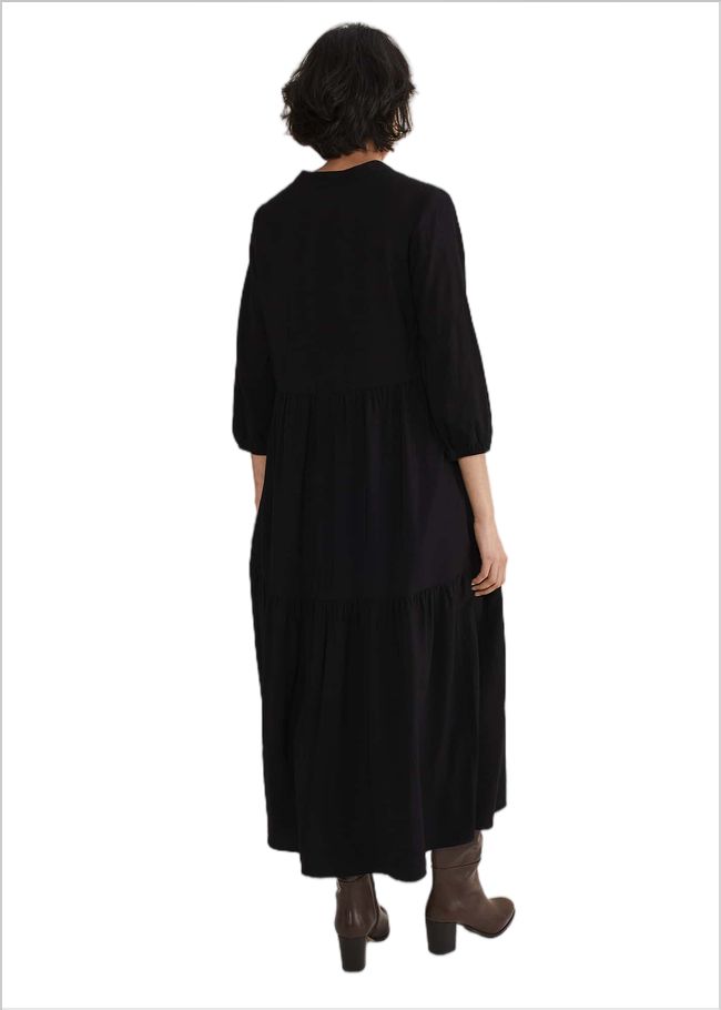  Jayde Midaxi Tiered Dress Black 221606050