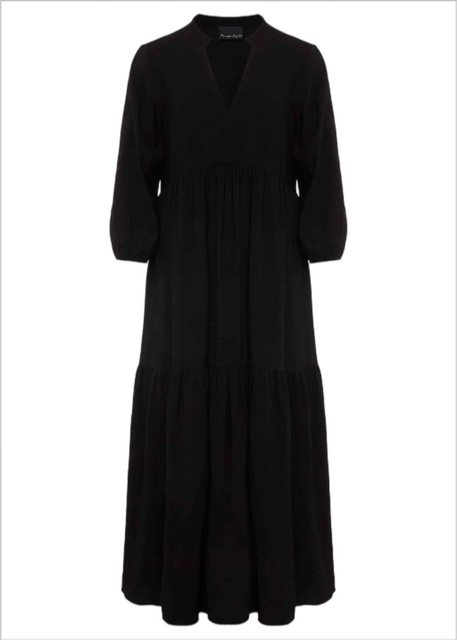  Jayde Midaxi Tiered Dress Black 221606050