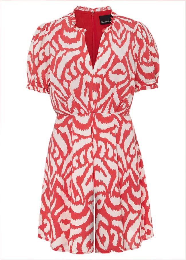  Rolanda Printed Playsuit Coral/Cream 221628227