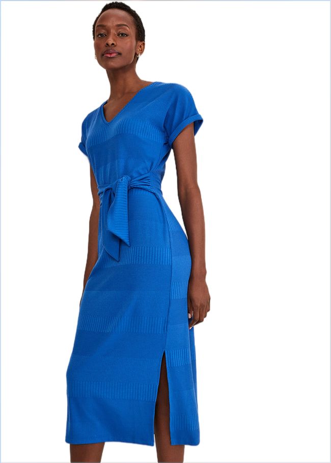  Yazmina Jersey Midi Dress Blue 221630408