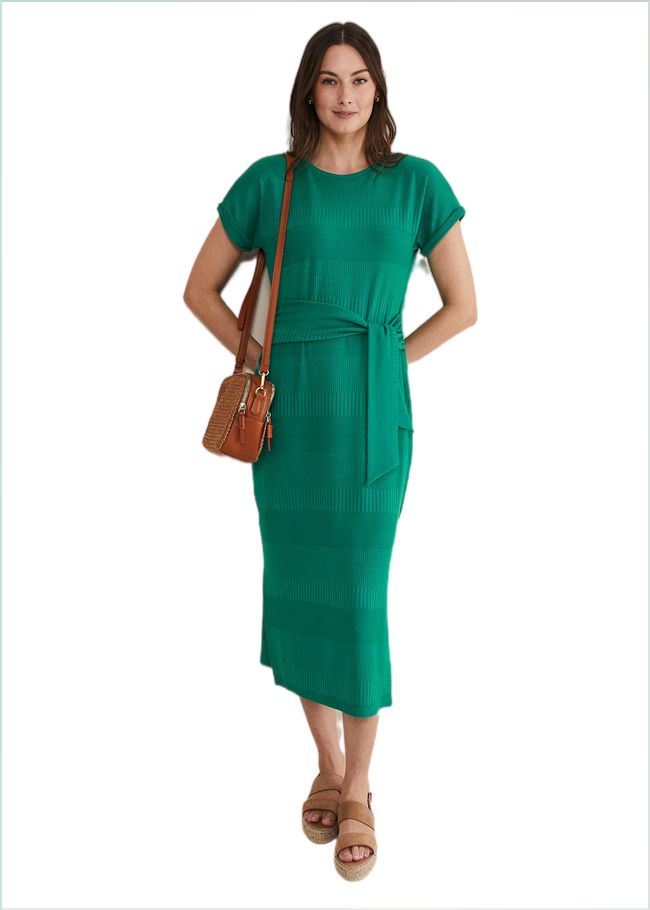  Yazmina Jersey Midi Dress Green 221632693