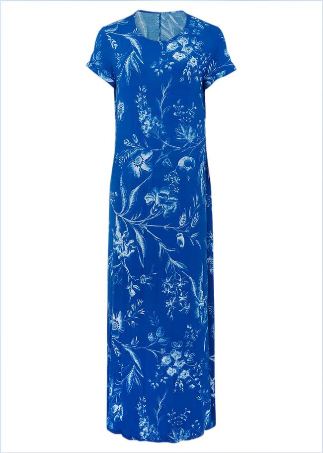  Roxanna Floral T-Shirt Maxi Dress Blue 221634408