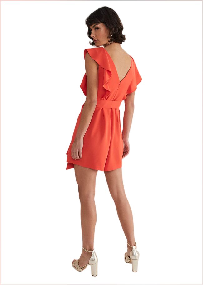  Oaklynn Ruffle Playsuit Vermillion 221636682