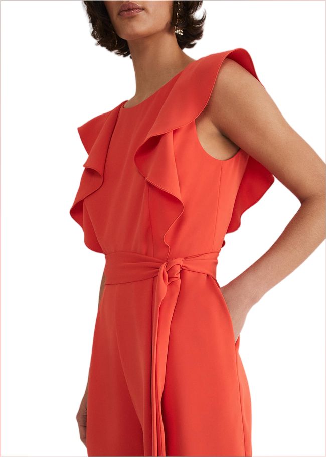  Oaklynn Ruffle Playsuit Vermillion 221636682