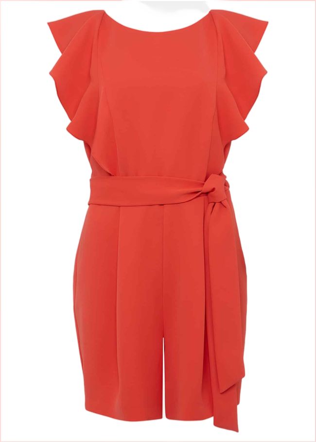  Oaklynn Ruffle Playsuit Vermillion 221636682