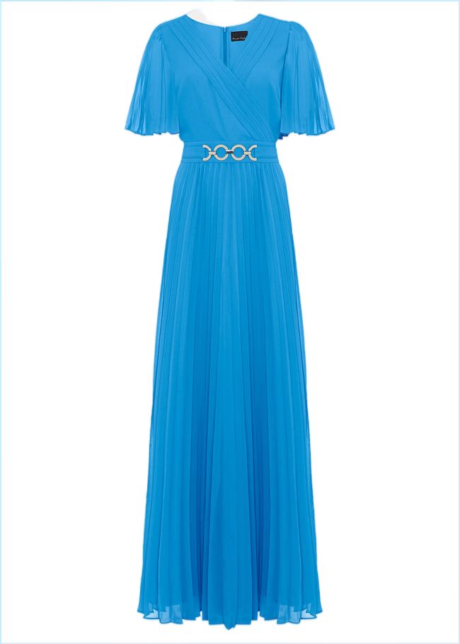  Yasmina Pleated Maxi Dress Aquamarine 221638857