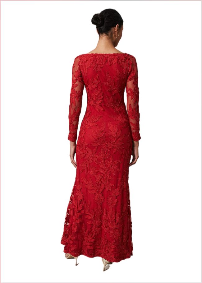  Alicia Tapework Maxi Dress Scarlet 221640731