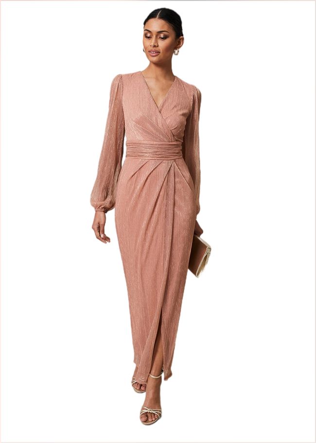  Brielle Shimmer Maxi Dress Pink 221641300