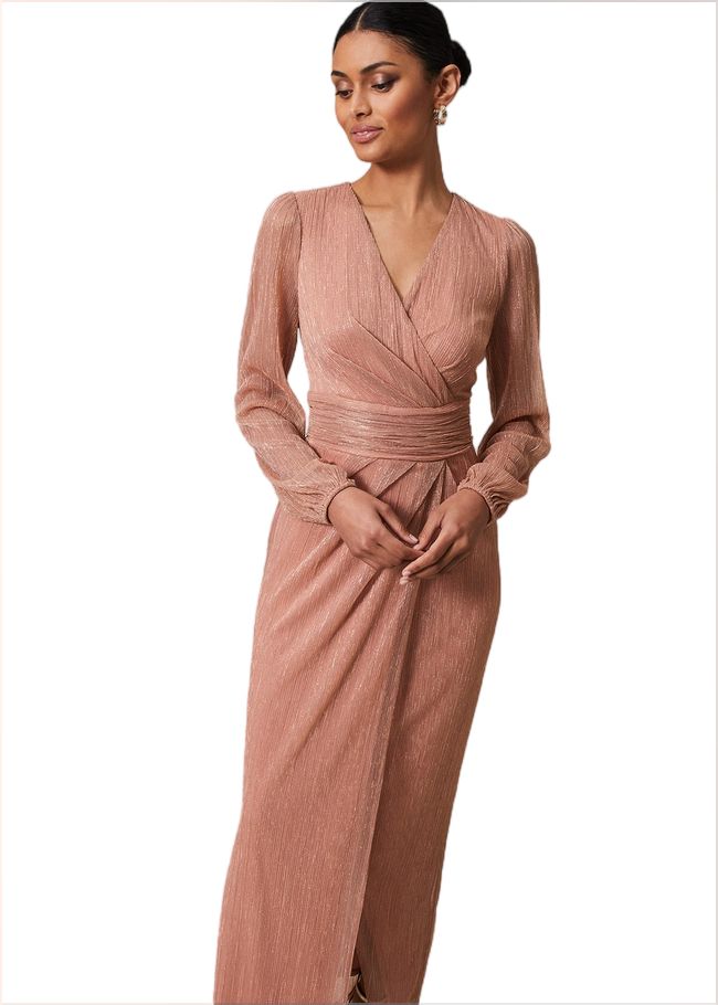  Brielle Shimmer Maxi Dress Pink 221641300