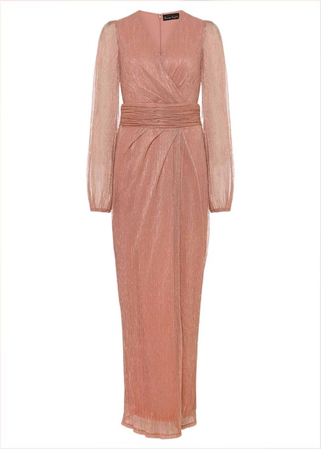  Brielle Shimmer Maxi Dress Pink 221641300