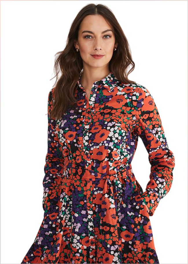  Kerri Cotton Floral Mini Dress Red 221658250