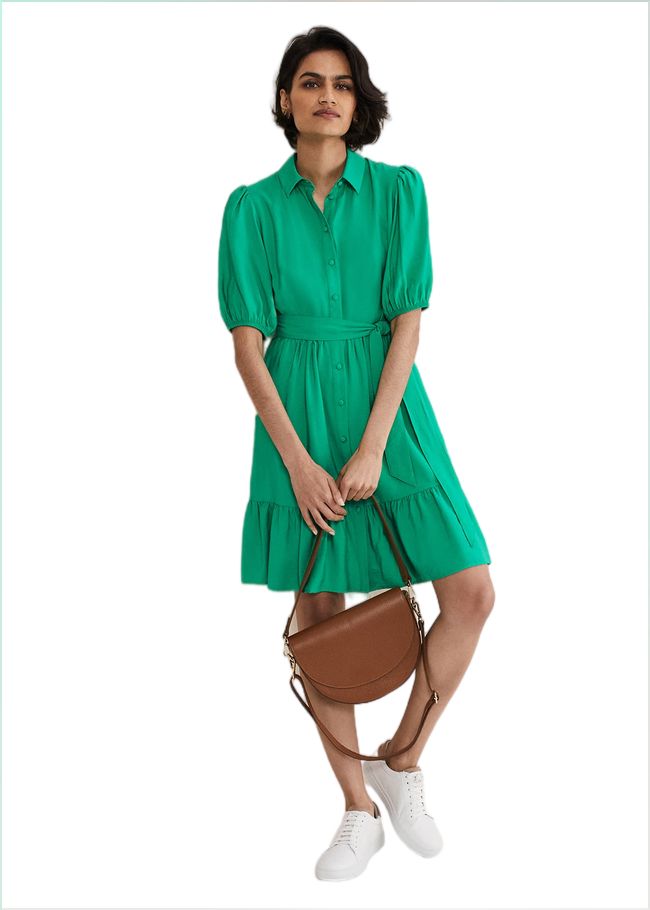  Sue Green Swing Mini Dress Green 221660693