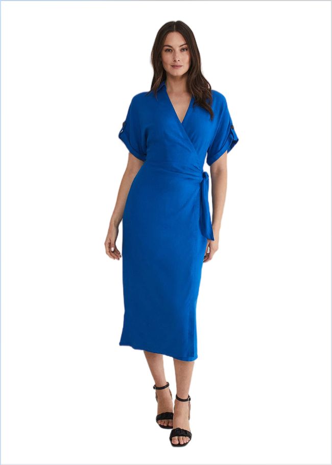  Yasse Linen Shirt Dress Blue 221662408