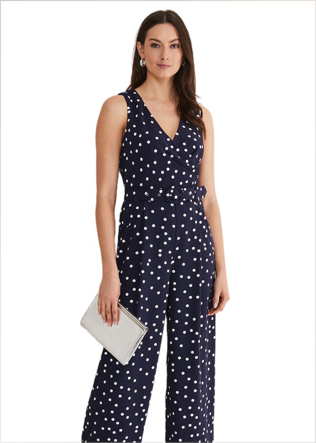  Kenzie Spot Jumpsuit Navy/Ivory 221679287