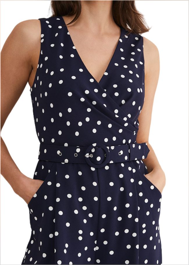  Kenzie Spot Jumpsuit Navy/Ivory 221679287