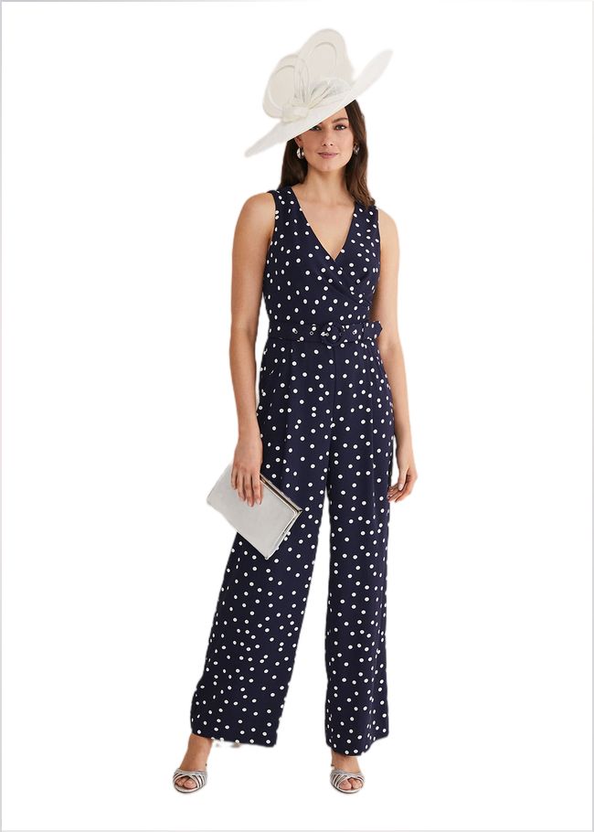  Kenzie Spot Jumpsuit Navy/Ivory 221679287