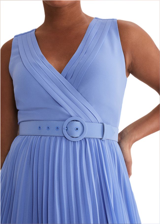  Brianna Pleated Midaxi Dress Cornflower 221684853