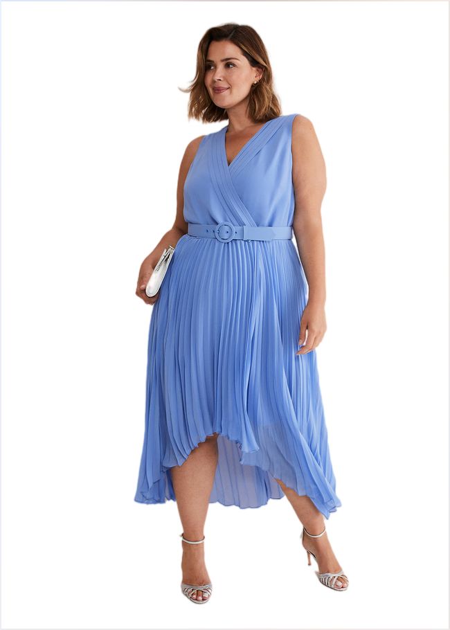  Brianna Pleated Midaxi Dress Cornflower 221684853