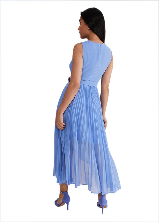  Petite Brianna Pleated Midaxi Dress Cornflower 221685853