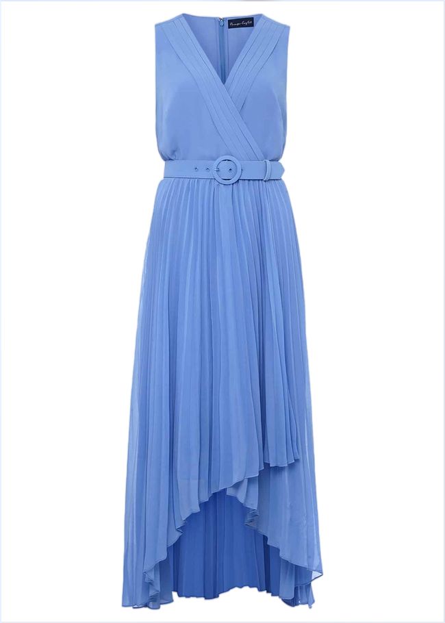  Petite Brianna Pleated Midaxi Dress Cornflower 221685853