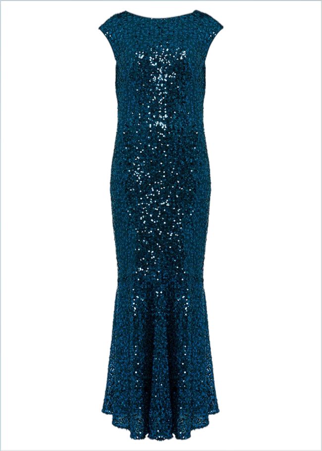  Haven Blue Sequin Maxi Dress Aquamarine 221688857