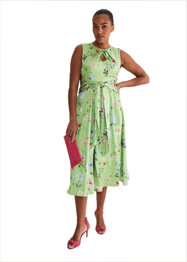  Corrin Floral Midi Dress Lime/Multi 221694592